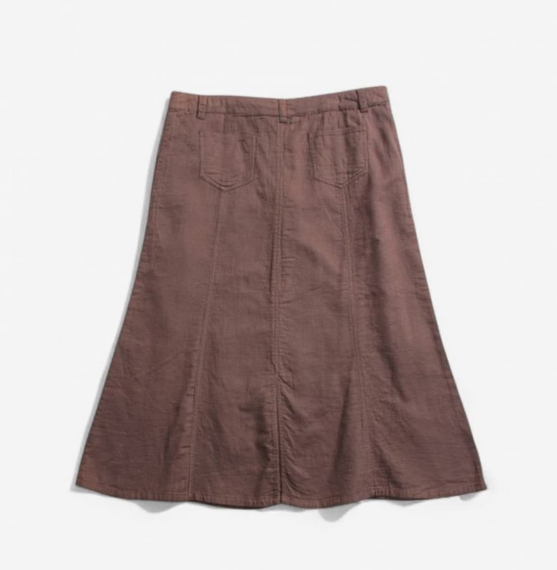 빈티지 브라운 코튼 스커트 상품이미지2