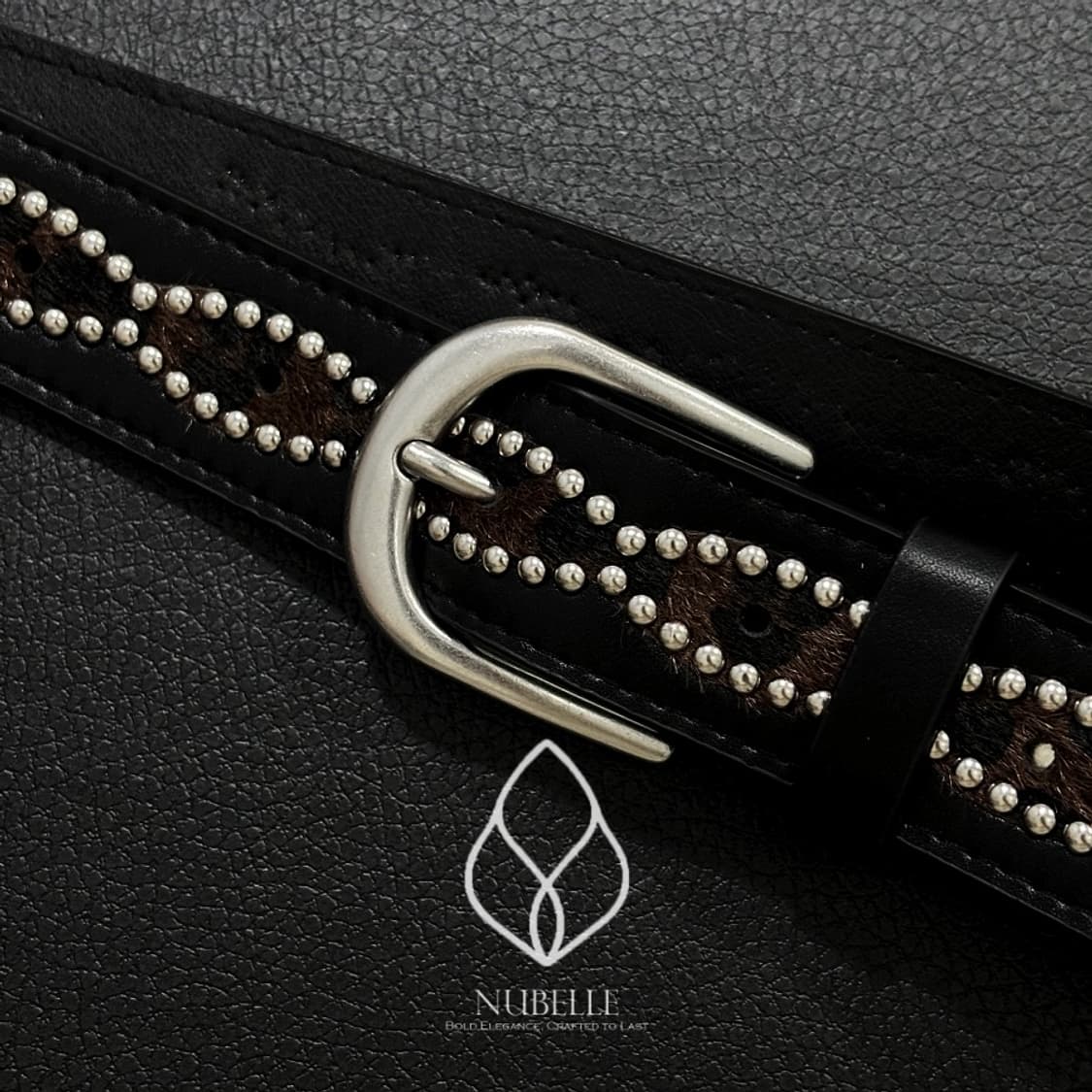 🌗 Leopard stud belt / 호피 스터드 웨스턴 벨트 상품이미지5