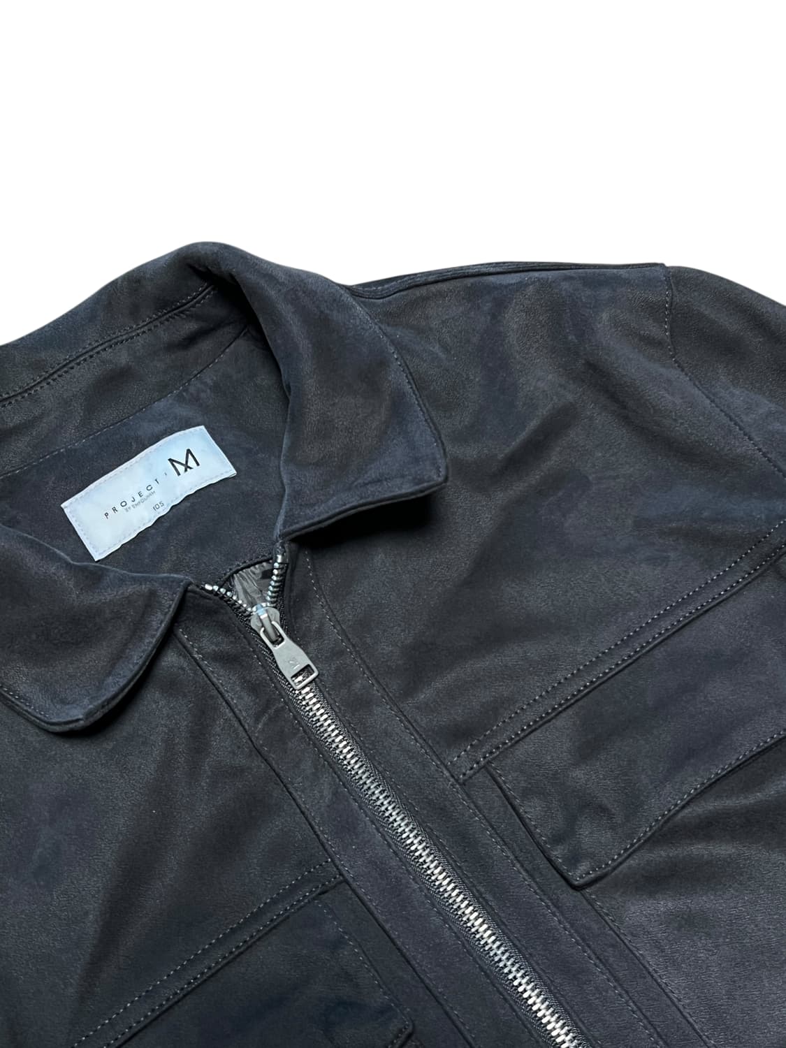 스웨이드 트러커 자켓 다크그레이 상품이미지2