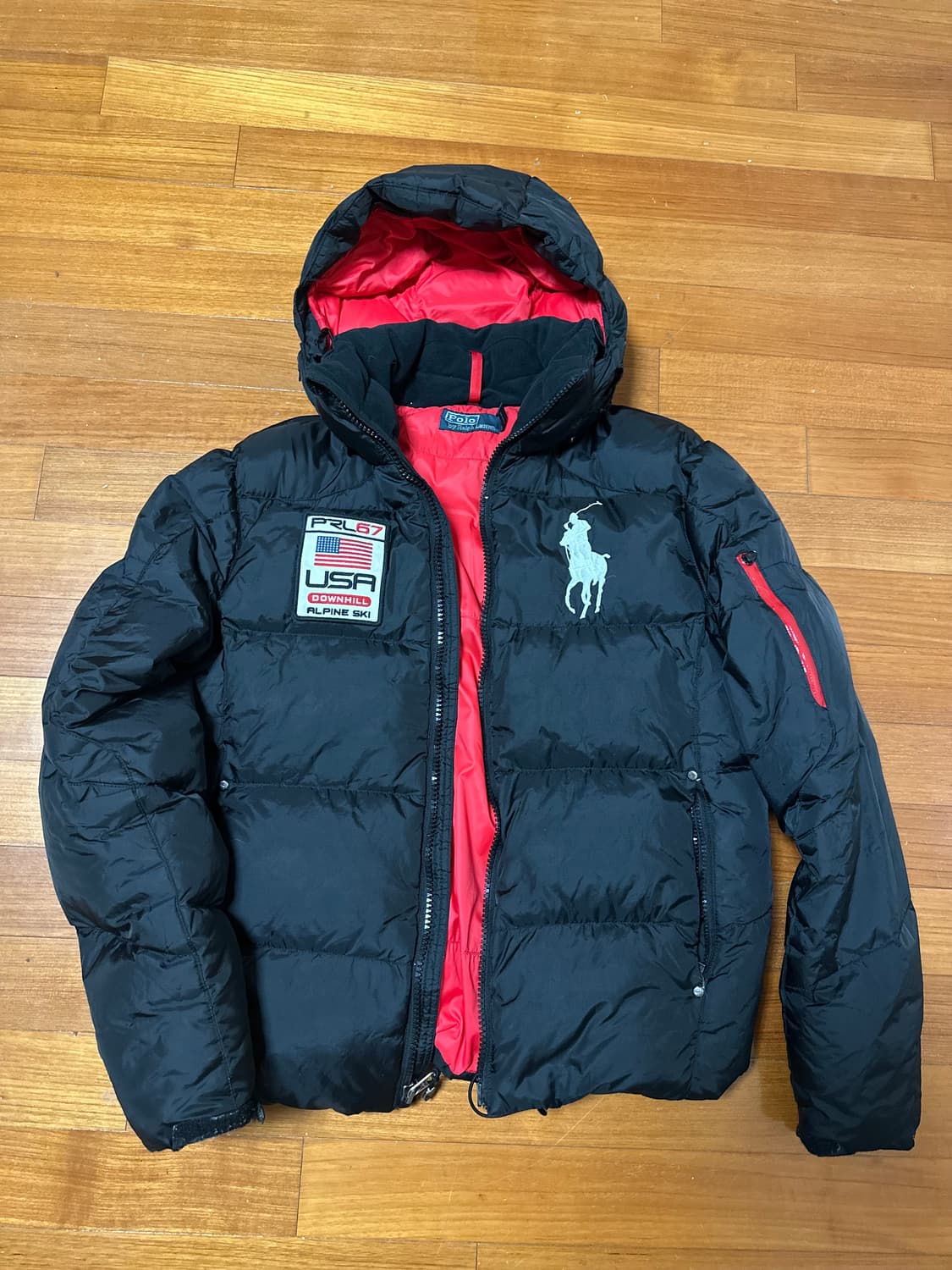 폴로 랄프로렌 빅포니 성조기 덕다운 패딩 s 상품이미지1