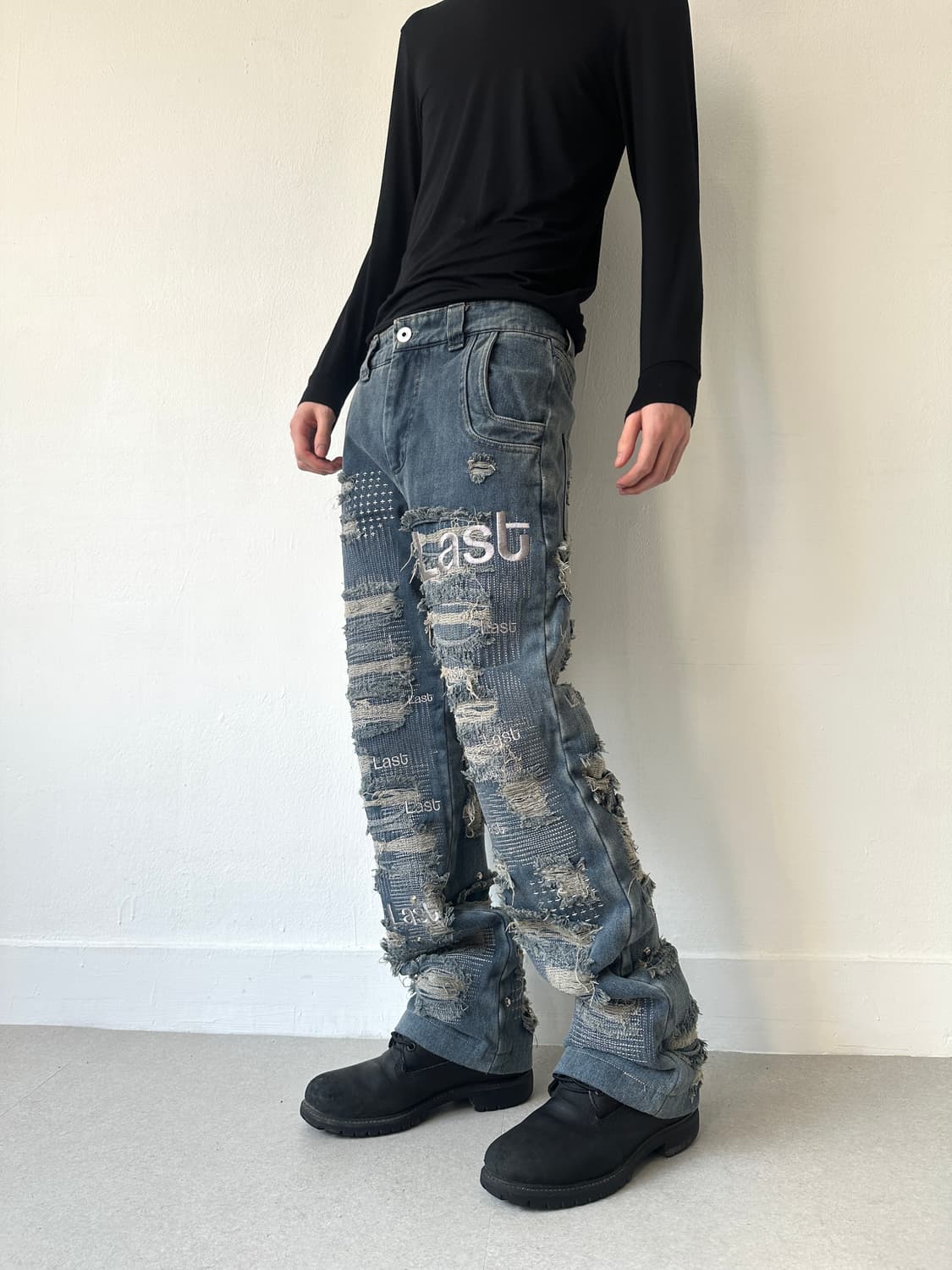 VTG 디스트로이드 레터링 와이드진 상품이미지2