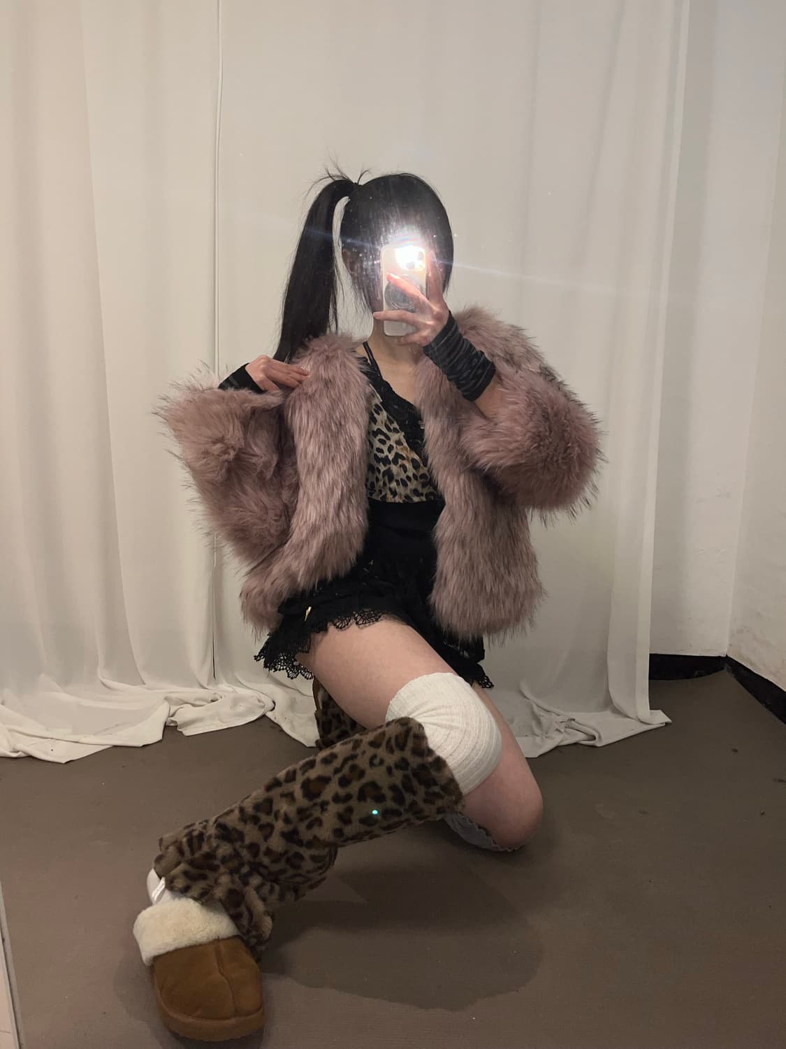 핑크 에코퍼 자켓 상품이미지3