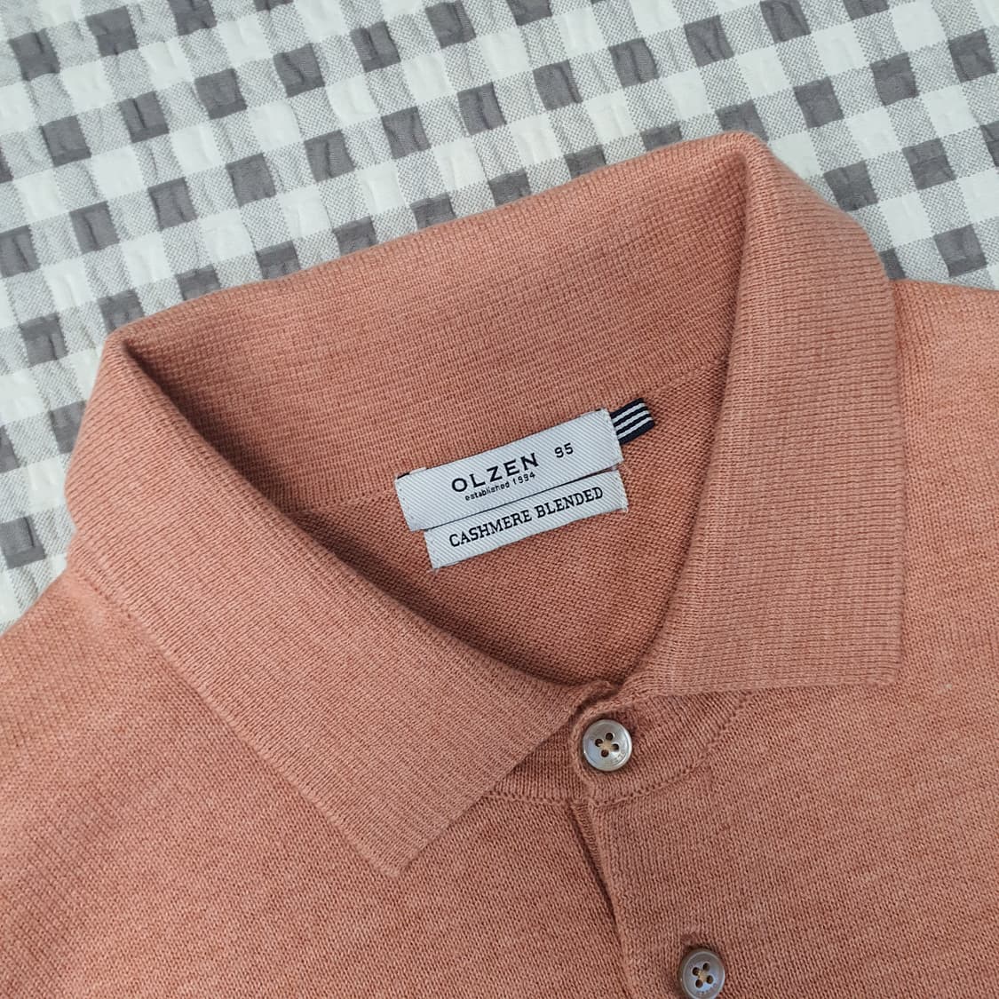 올젠 캐시미어 니트 카라티 남자95~100 상품이미지2