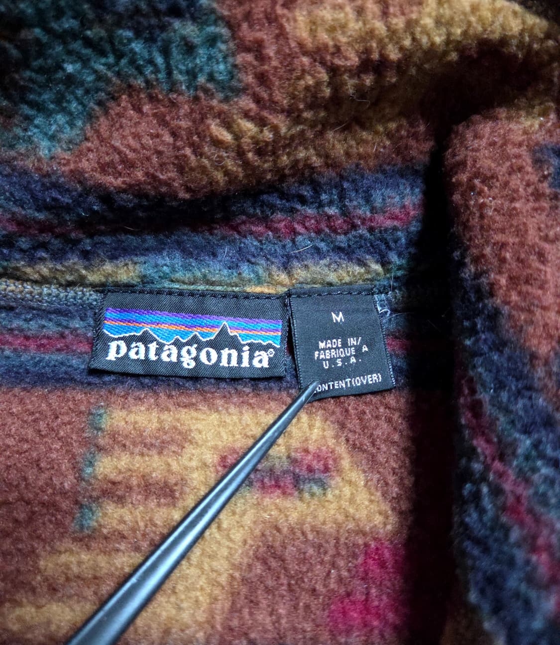 (M)파타고니아 96s Usa 아즈텍 신칠라 풀오버 플리스 자켓 상품이미지4