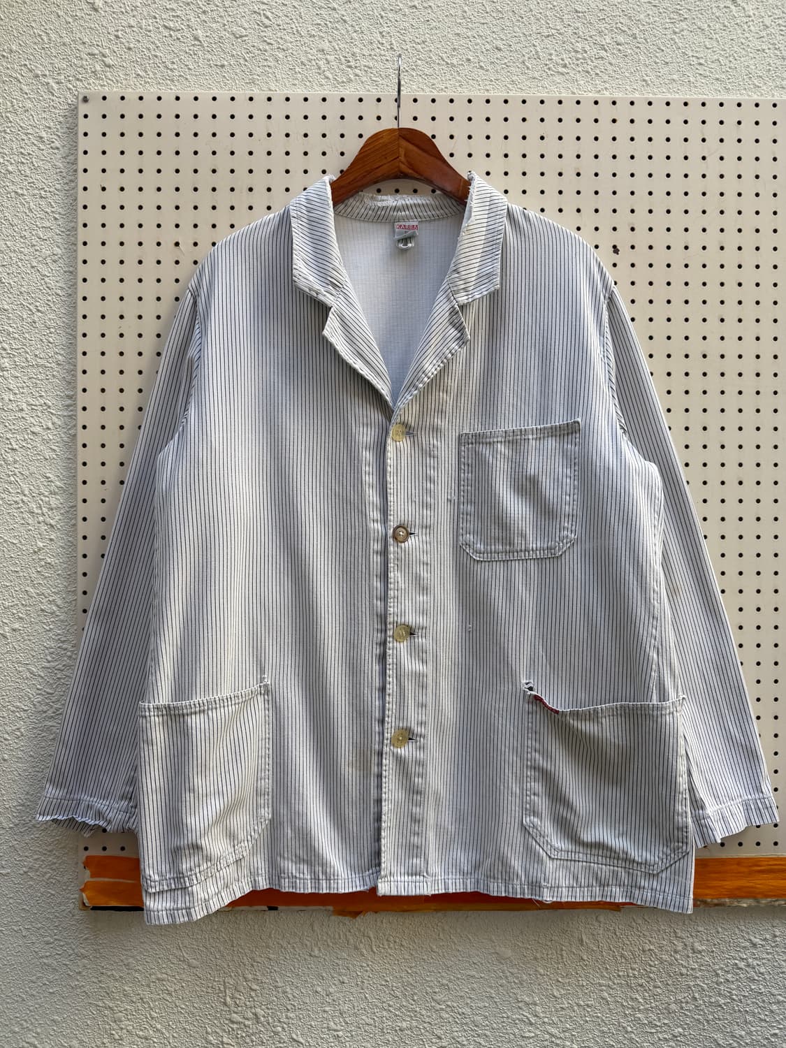 1980s EURO KARBA HICKORY STRIPE 프렌치워크자켓 상품이미지7
