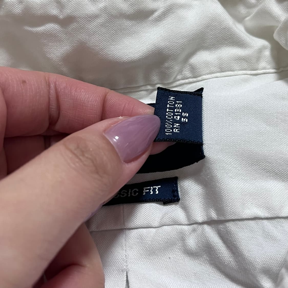 [정품] 폴로 화이트 / 네이비포니 솔리드 셔츠 [ 16 ] 상품이미지5