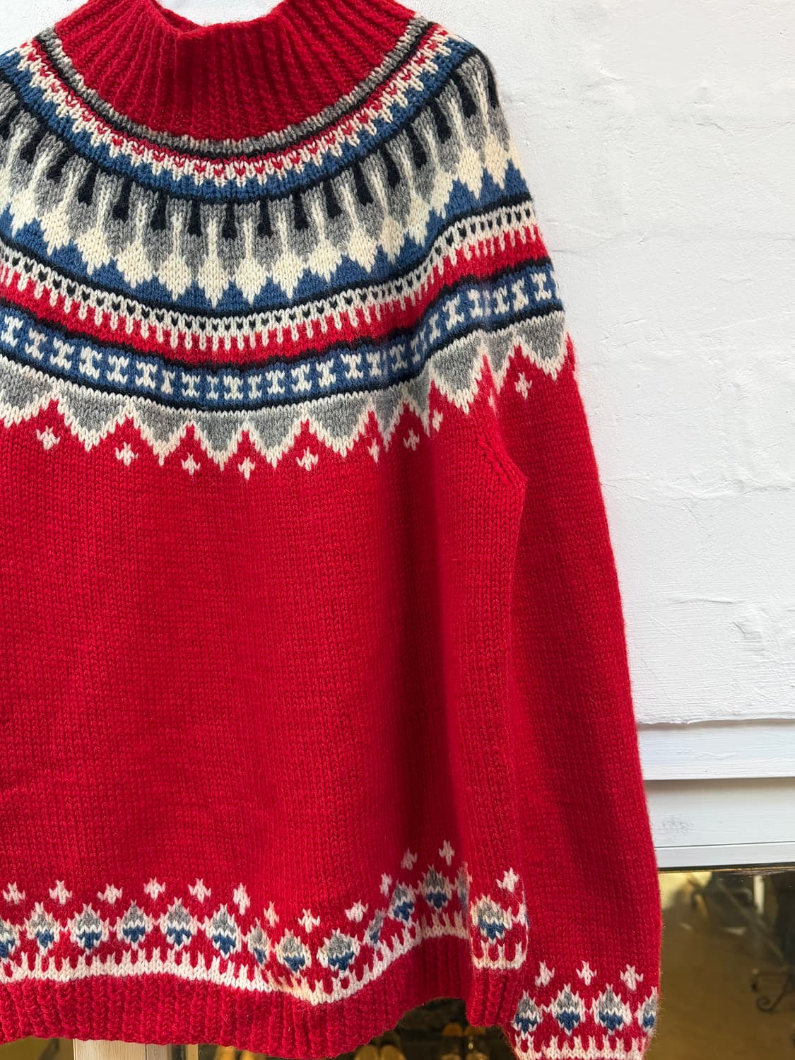 DELVI 핀란드 핸드메이드 노르딕패턴 터틀넥 니트 OS 상품이미지3