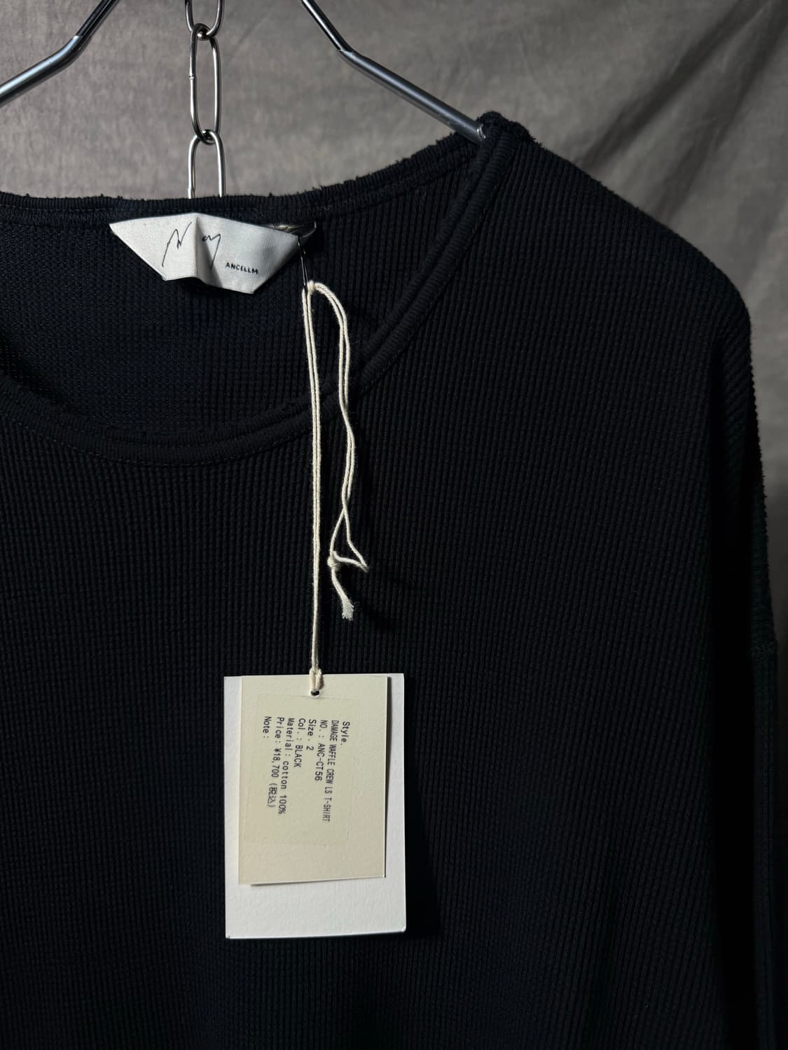 ANCELLM Distressed Waffle Knit 상품이미지4