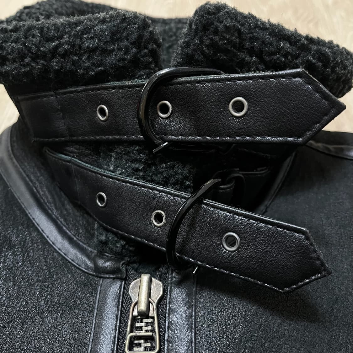 LINUS CLUB 남성 돈피 가죽 양털 무스탕 자켓 M/95  상품이미지3