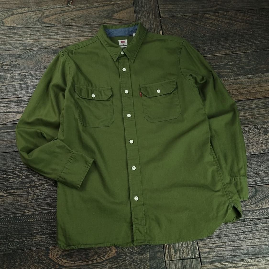 [리바이스] 투포켓 코튼 셔츠 올리브 M18801 상품이미지1