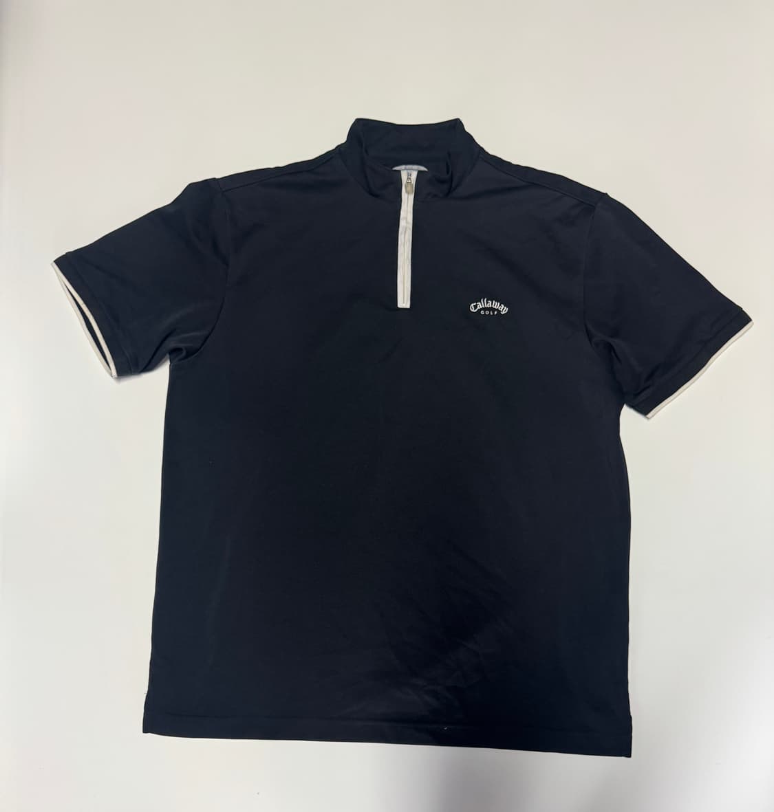 캘러웨이 골프 반집업 기능성 반팔 티셔츠 L 블랙 상품이미지1