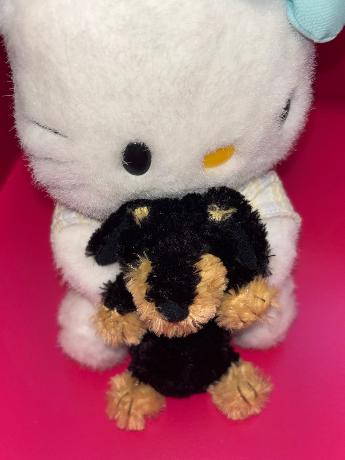 고전 산리오 키티 강아지 안고 있는 키티 닥스훈트 상품이미지3