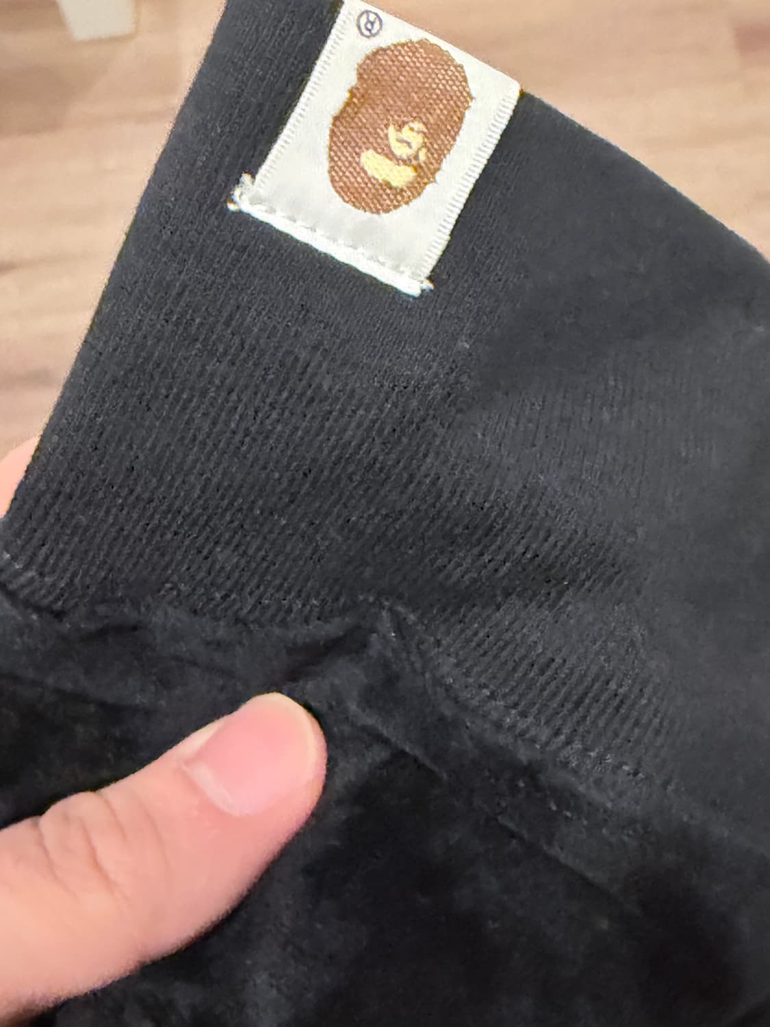 Bape 벨벳 카라 롱 슬리브 XL 상품이미지3