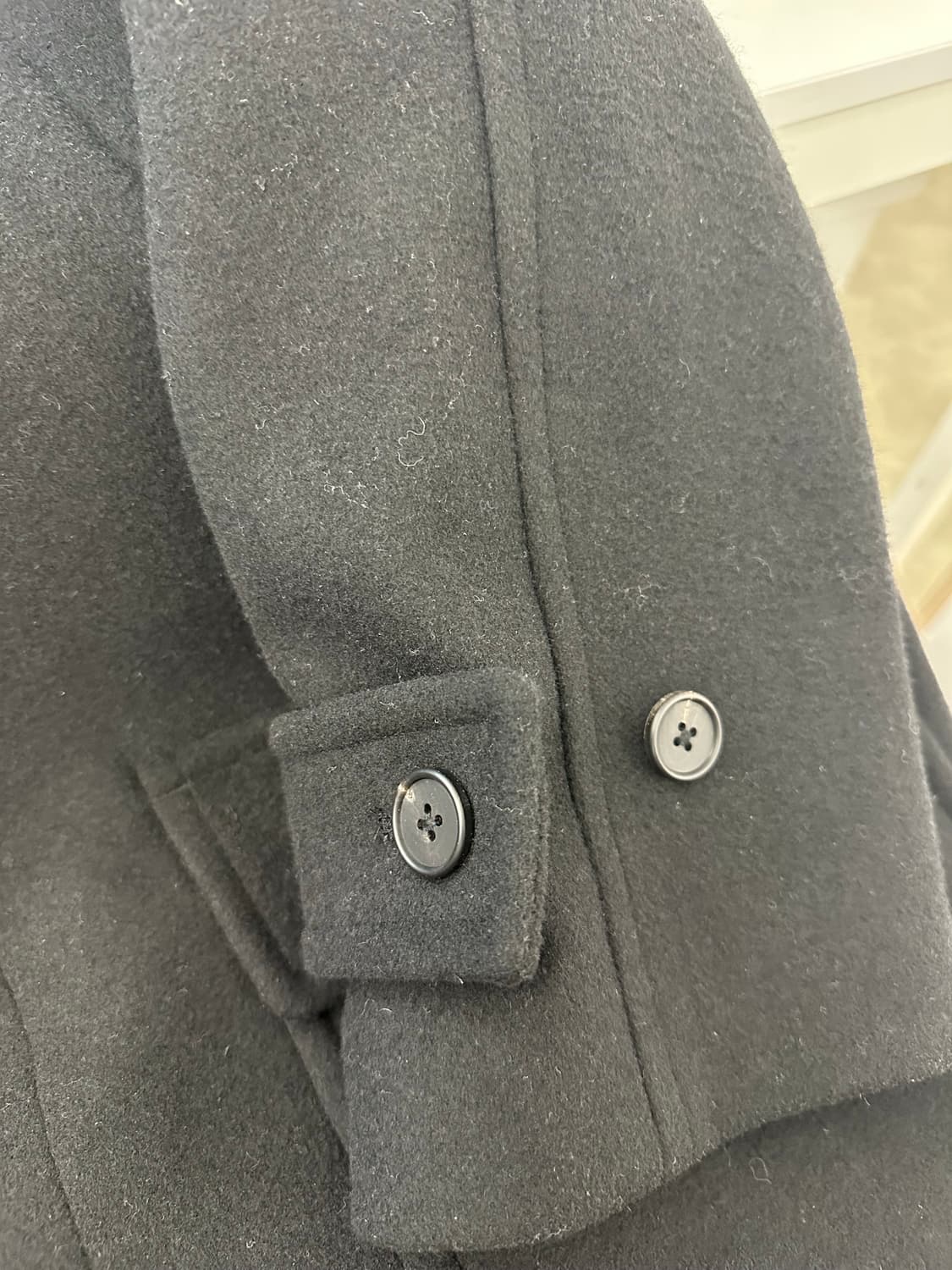 무탠다드 오버사이즈 머프 발마칸 코트(블랙) 상품이미지5