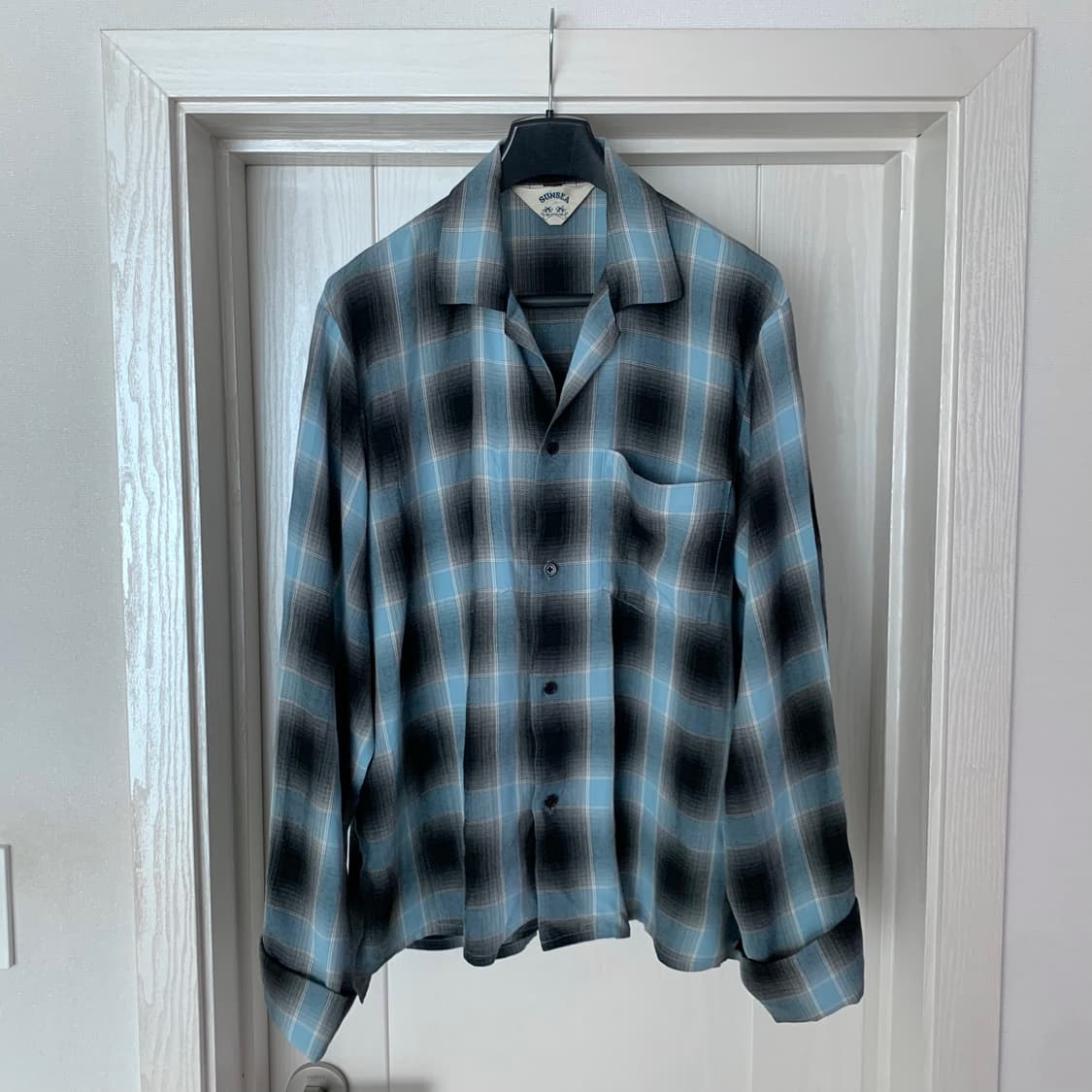 Sunsea 선씨 쉐도우 체크 레이온 셔츠 상품이미지2