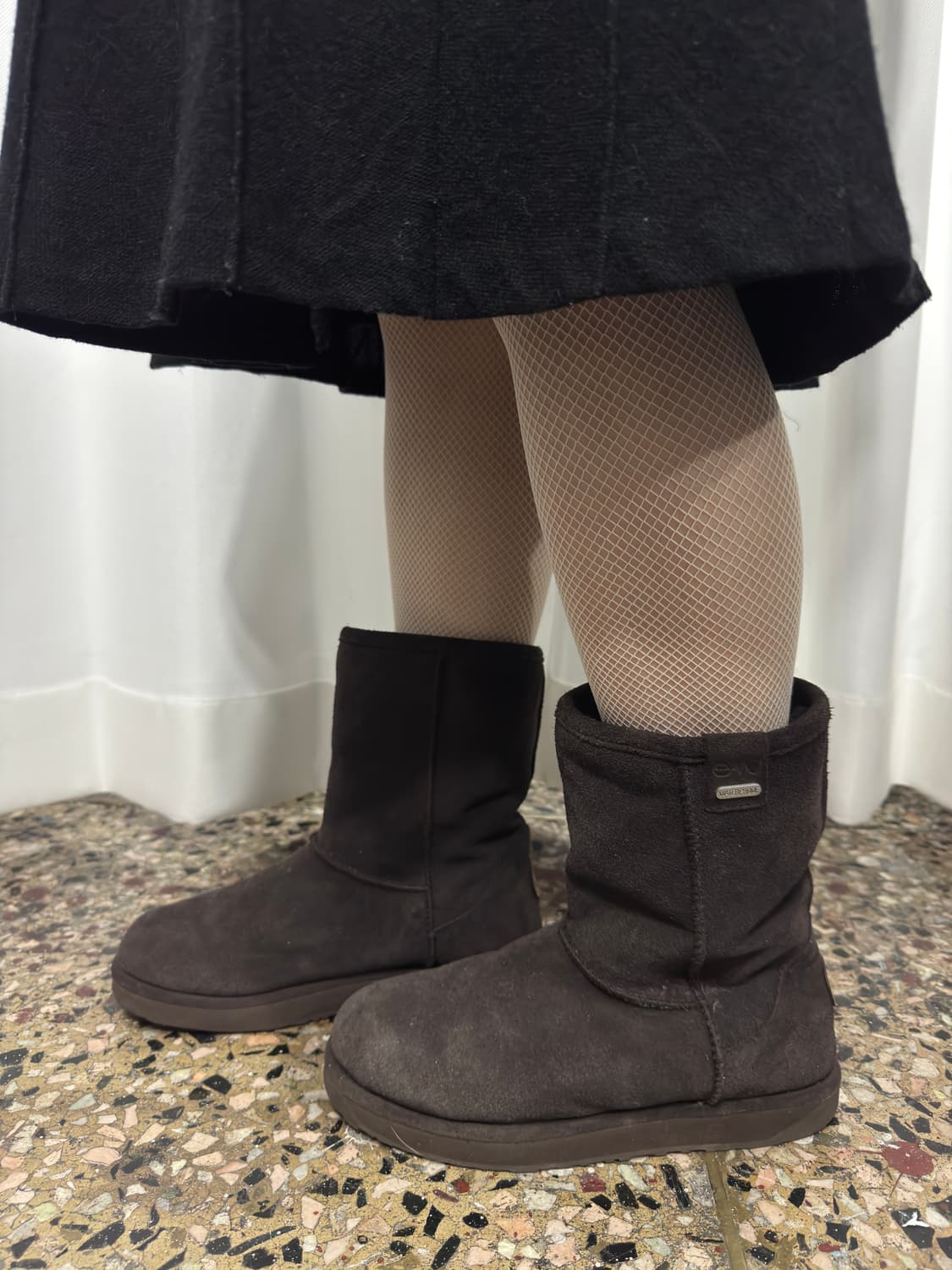 evu brown fur boots 상품이미지1