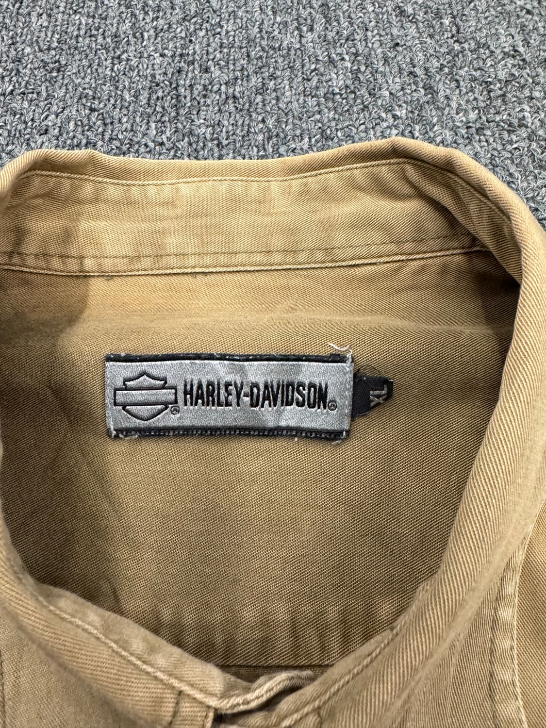 XL)할리데이비슨 빈티지 올리브 사파리 반팔셔츠 상품이미지4