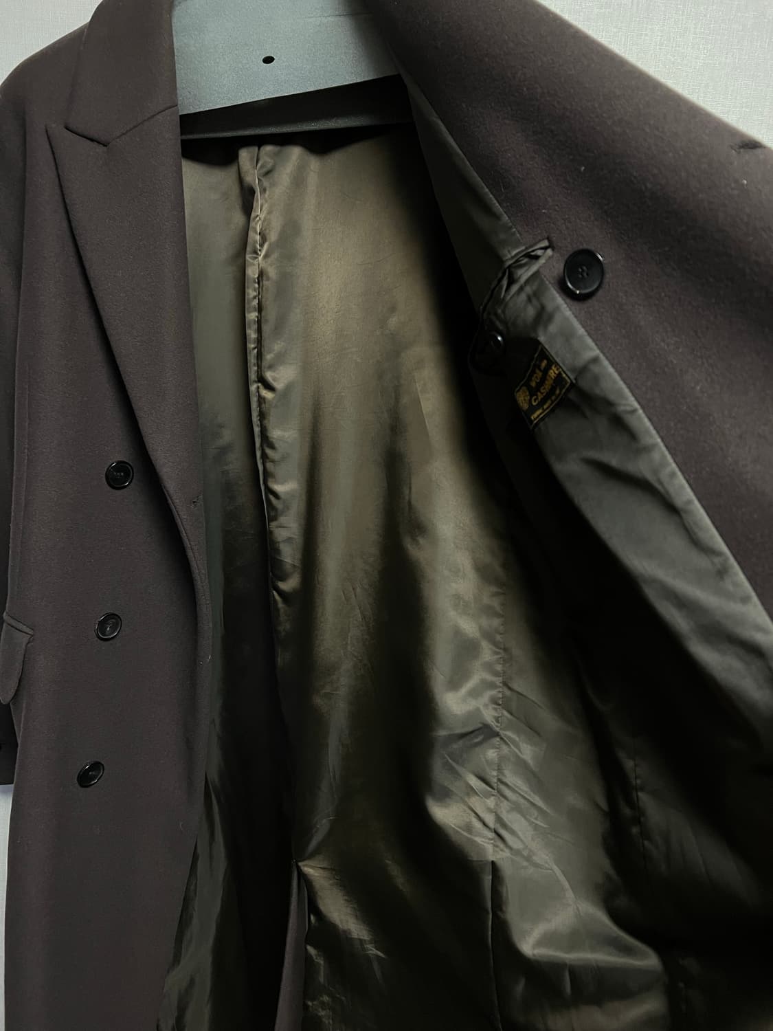 인사일런스 MTR 피크드 하프 더블 코트 DARK BROWN (L) 상품이미지6