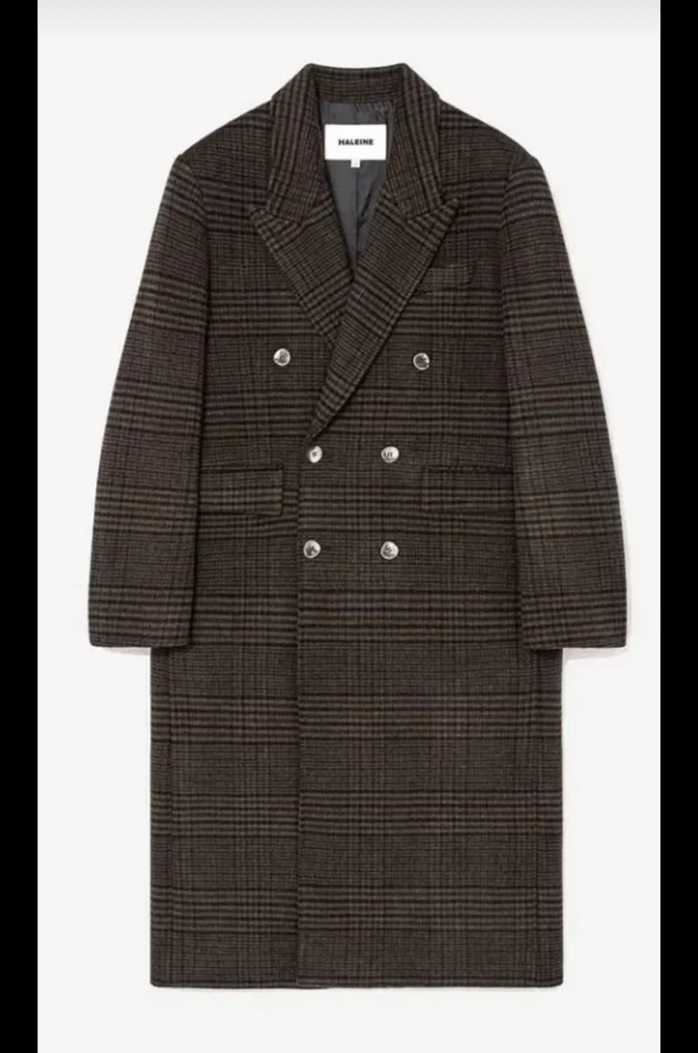알렌느 더블코트 체크브라운 2 상품이미지1