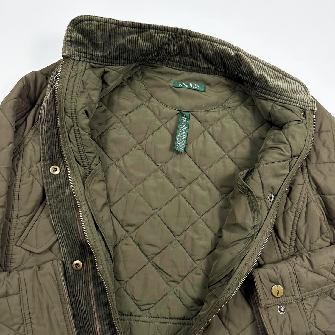 폴로 랄프로렌 클래식 여성 퀼팅자켓 카키 여성M 상품이미지5