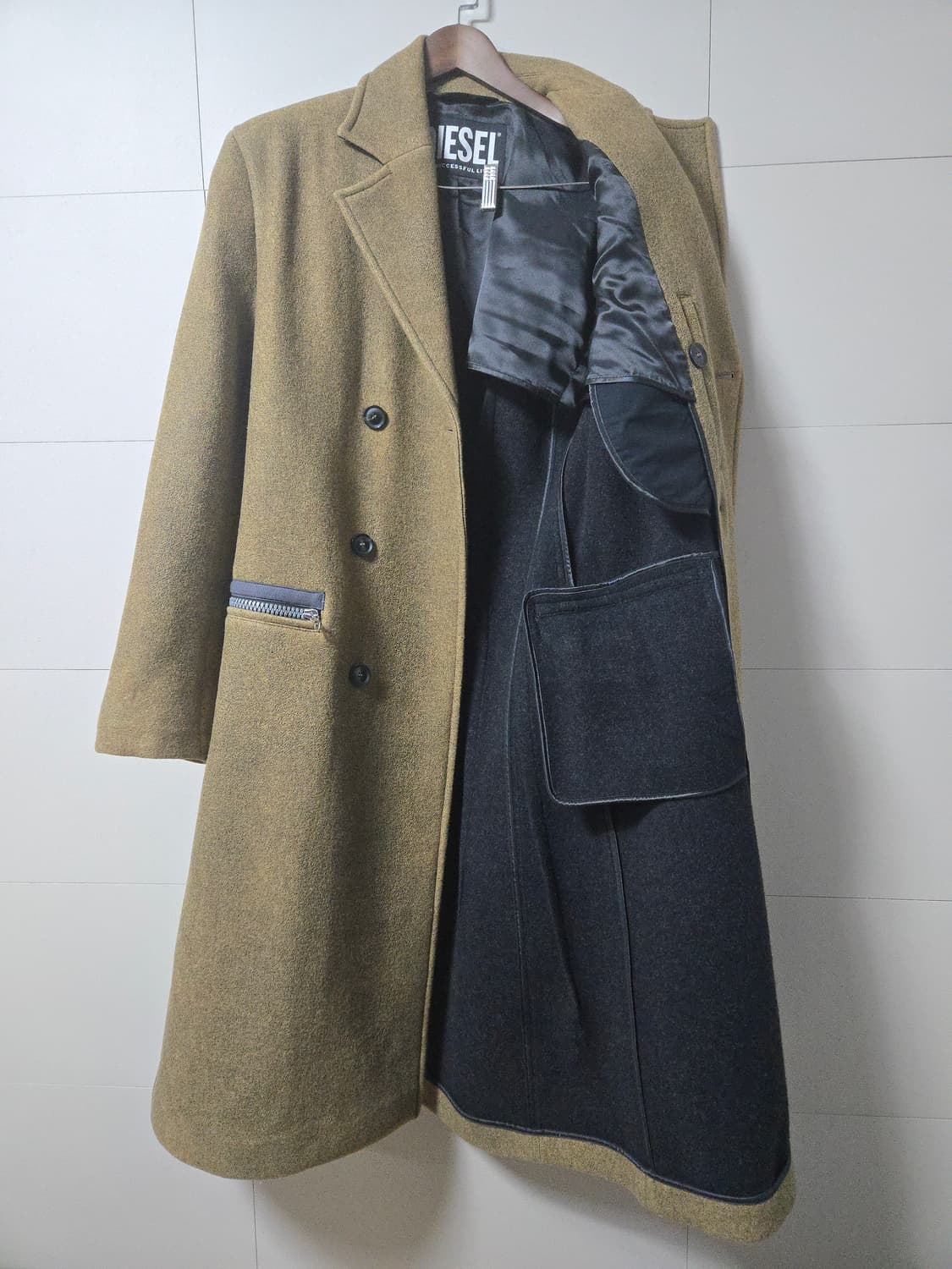 디젤 DIESEL 울 체스터 롱 코트 M 95~100 상품이미지4