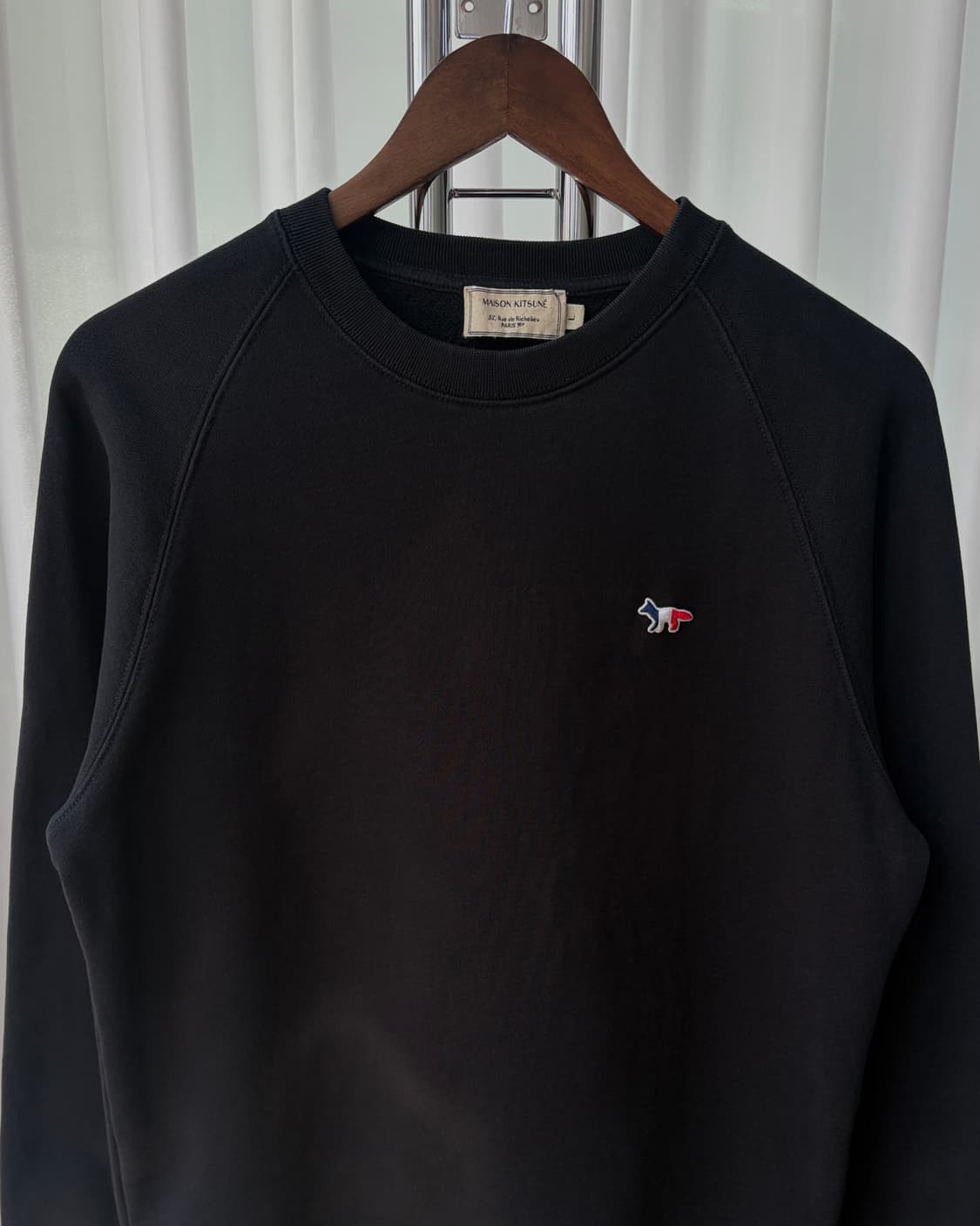 [L]메종 키츠네 트리컬러 폭스 패치 맨투맨 black 상품이미지4