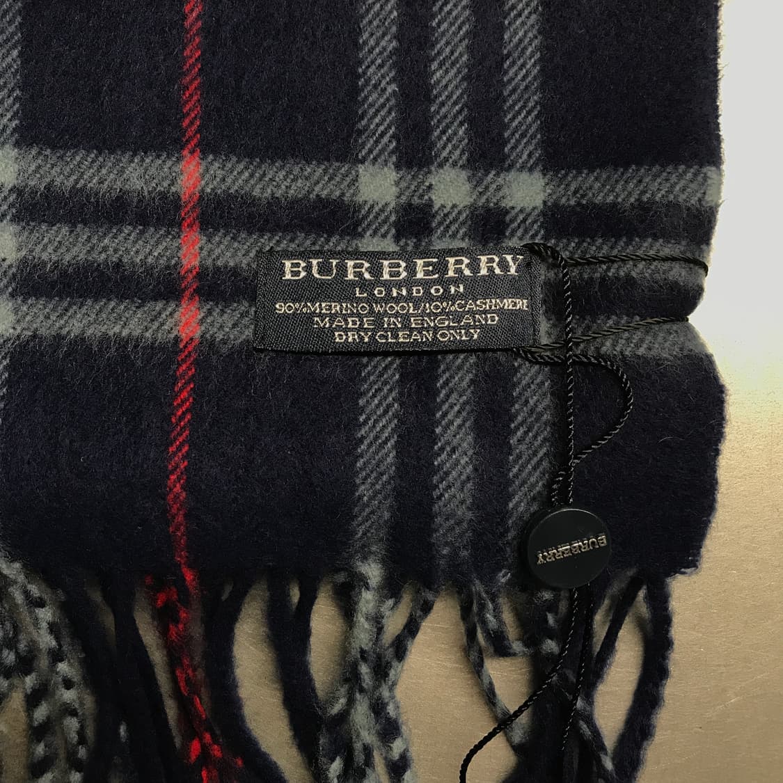 버버리 정품 울/캐시미어 머플러 네이비 상품이미지4