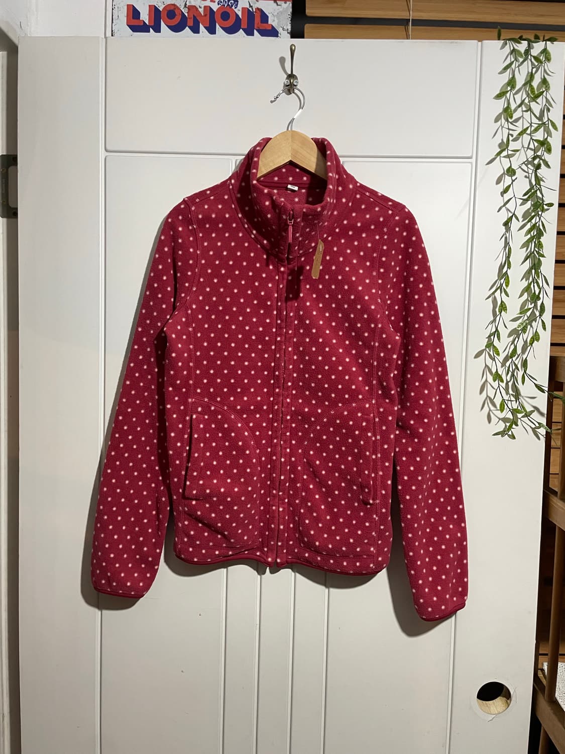 도트패턴 플리스 자켓 상품이미지1