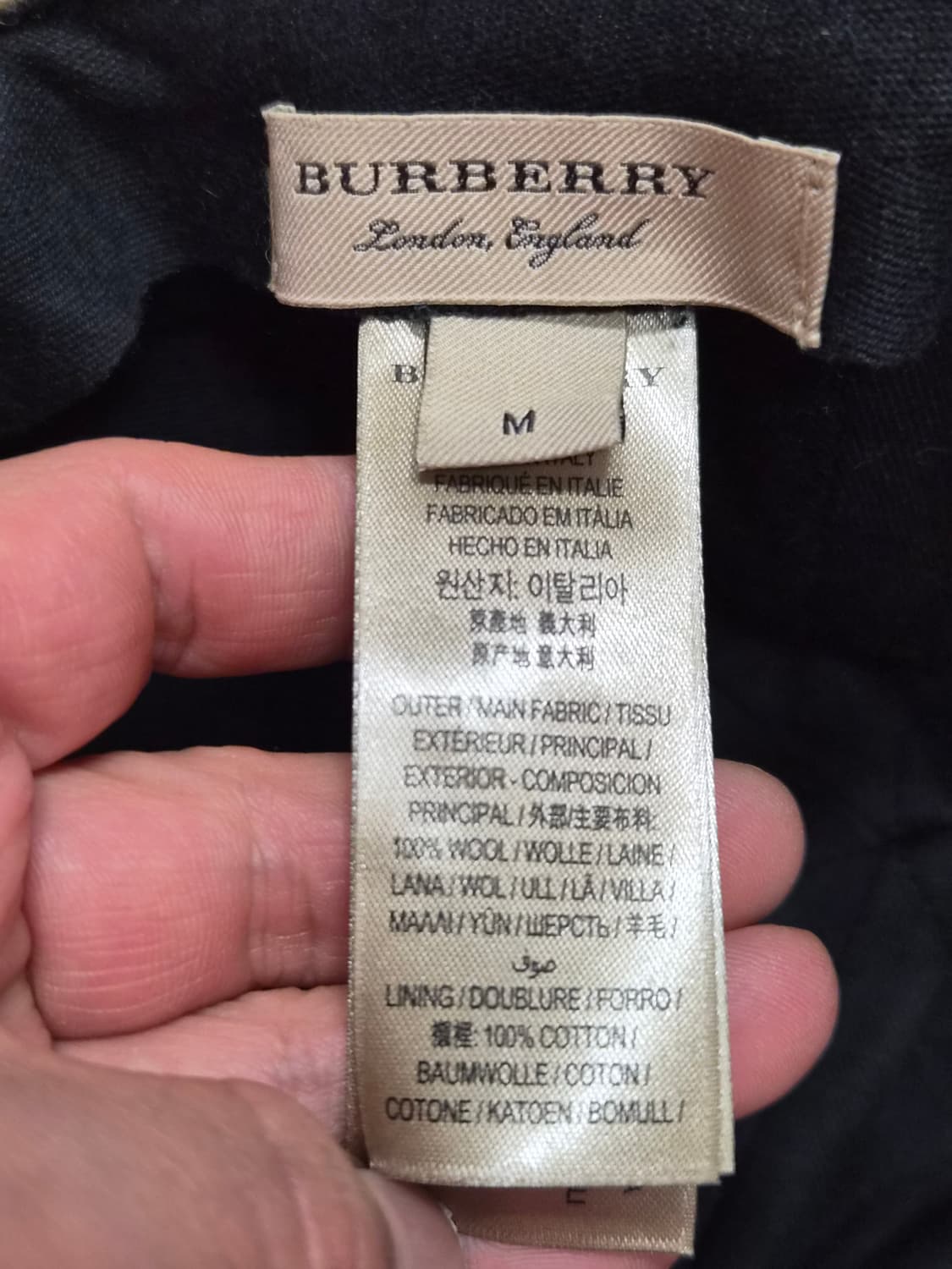 (정품) 버버리 체크 울 볼캡 M사이즈 (명품 남자 여자 모자) 상품이미지4