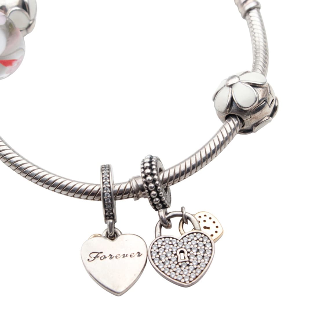 판도라 화이트플라워 참 925실버 팔찌 상품이미지3