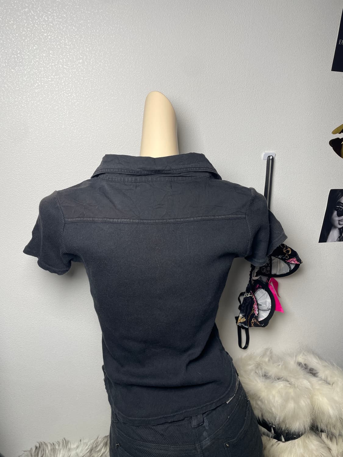 빈티지 후크 골지 반팔 카라티 상품이미지3