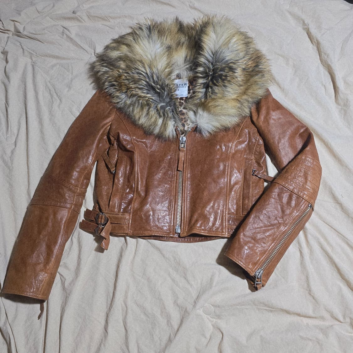 리얼 양가죽 퍼 라이더 자켓 상품이미지8