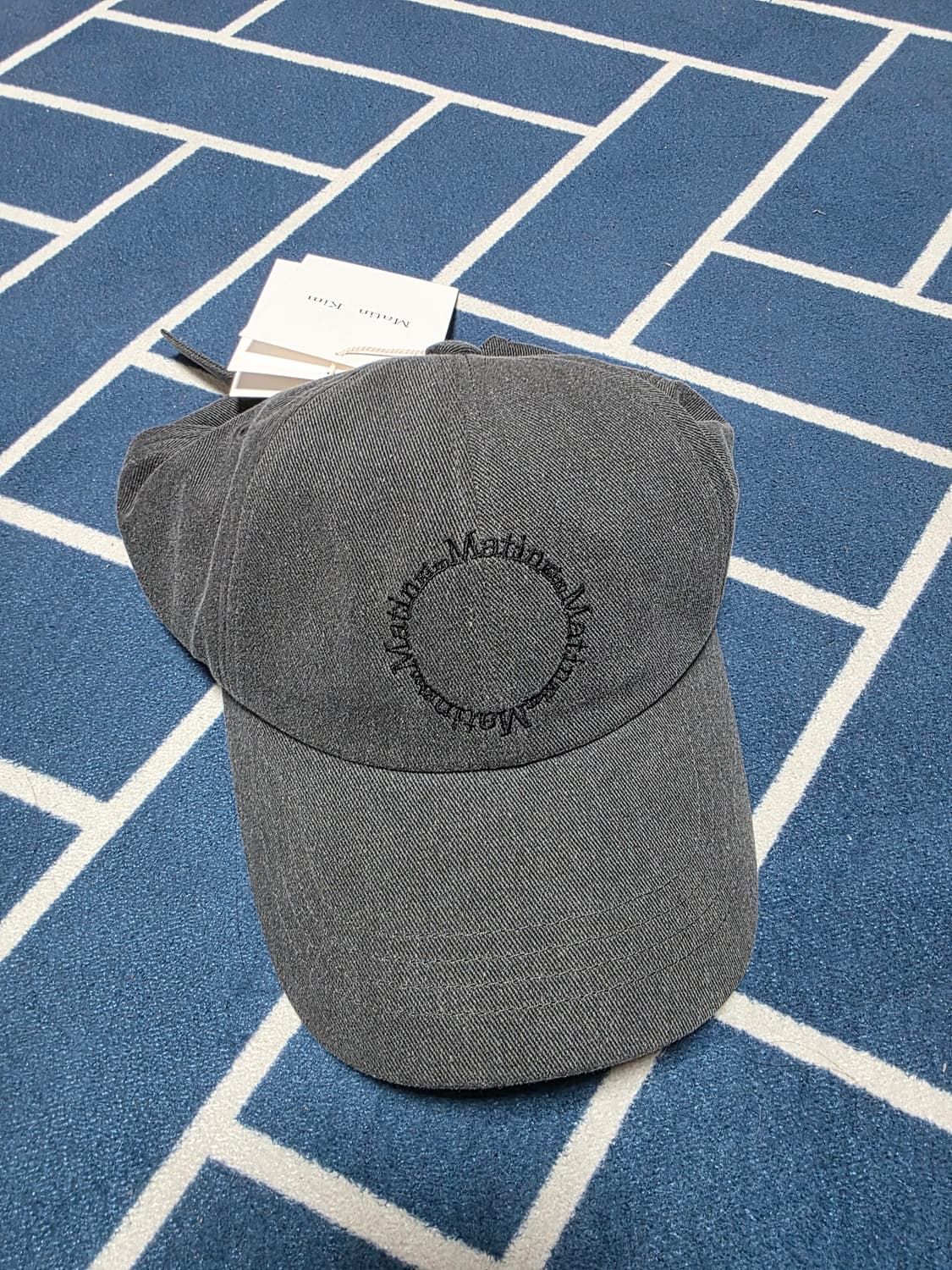 (새상품)마뗑킴 Macaron logo ball cap (Charcol) 상품이미지2