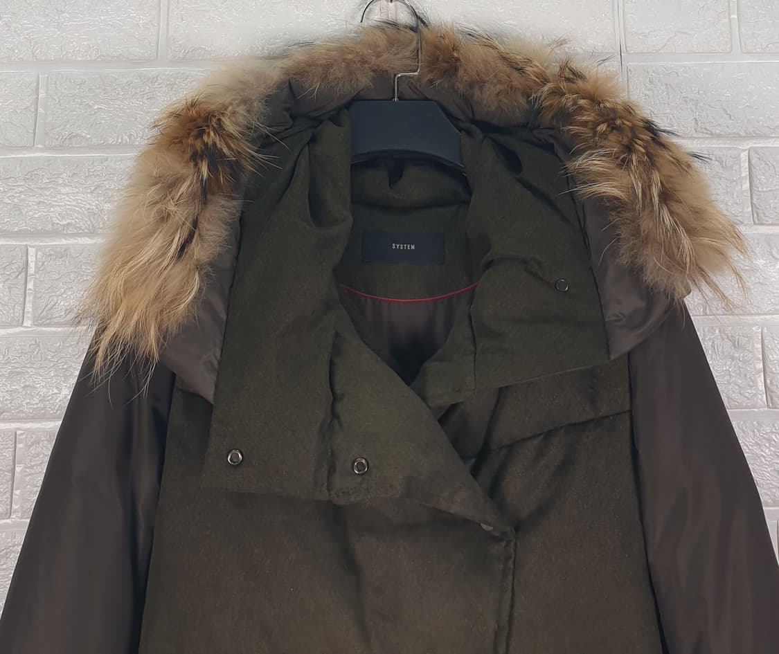 [55]한섬 시스템 라쿤퍼 덕다운 패딩 상품이미지3