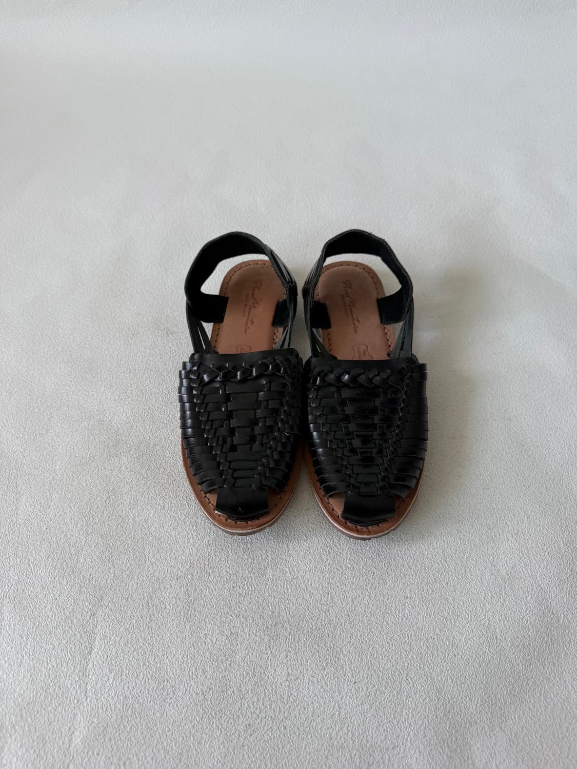 [EU38]Pre owned 레더 위밍 플랫 샌들 상품이미지2