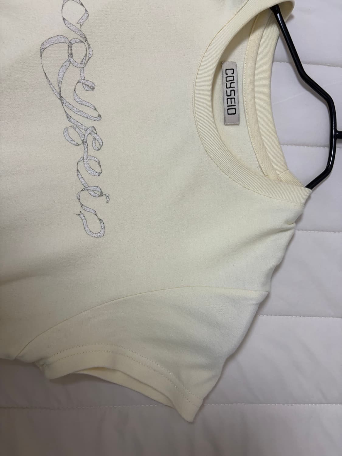 Coyseio Ribbon Side Strap T-Shirt Yellow 상품이미지10