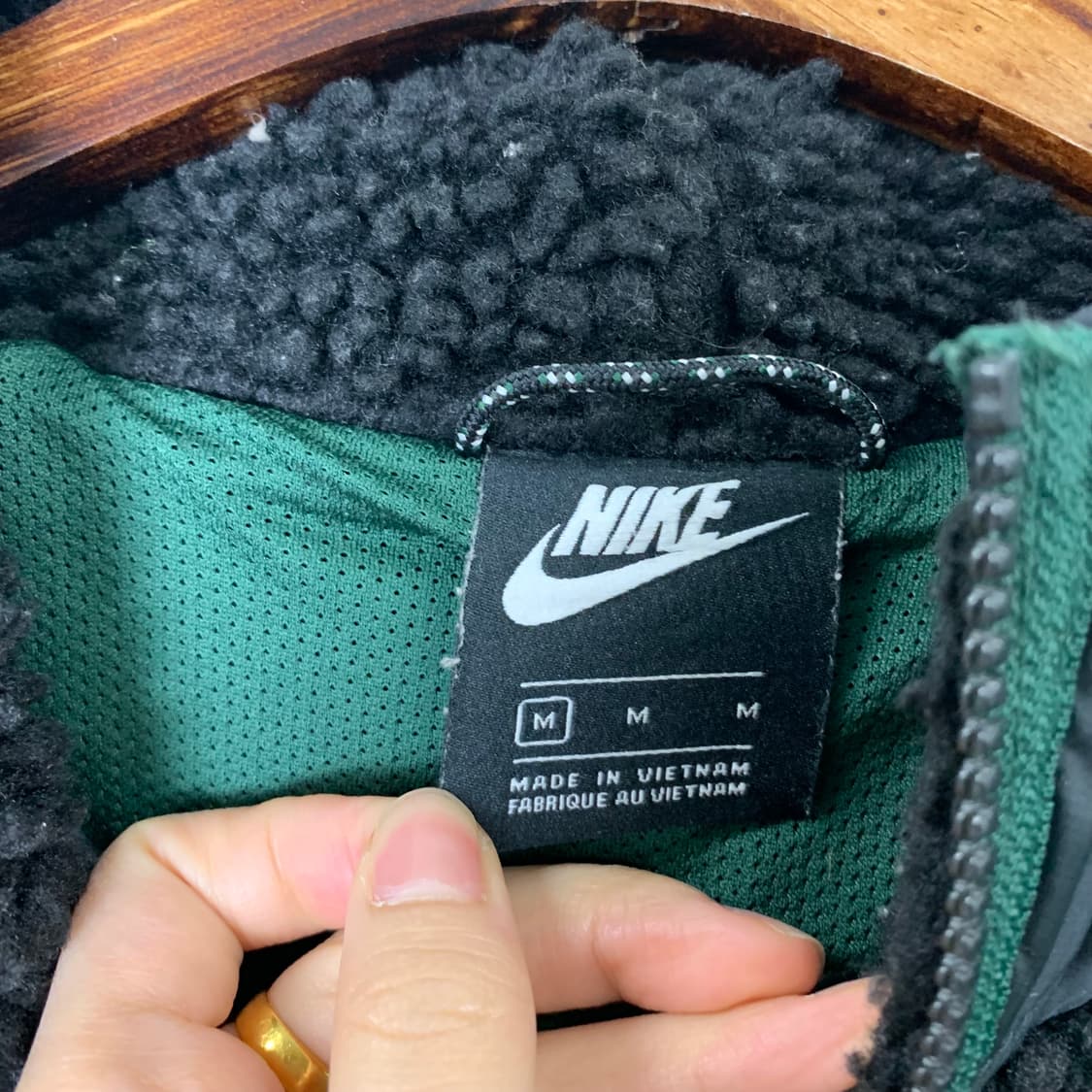 나이키 헤리티지 블랙 쉐르파 퀼팅 자켓 상품이미지7