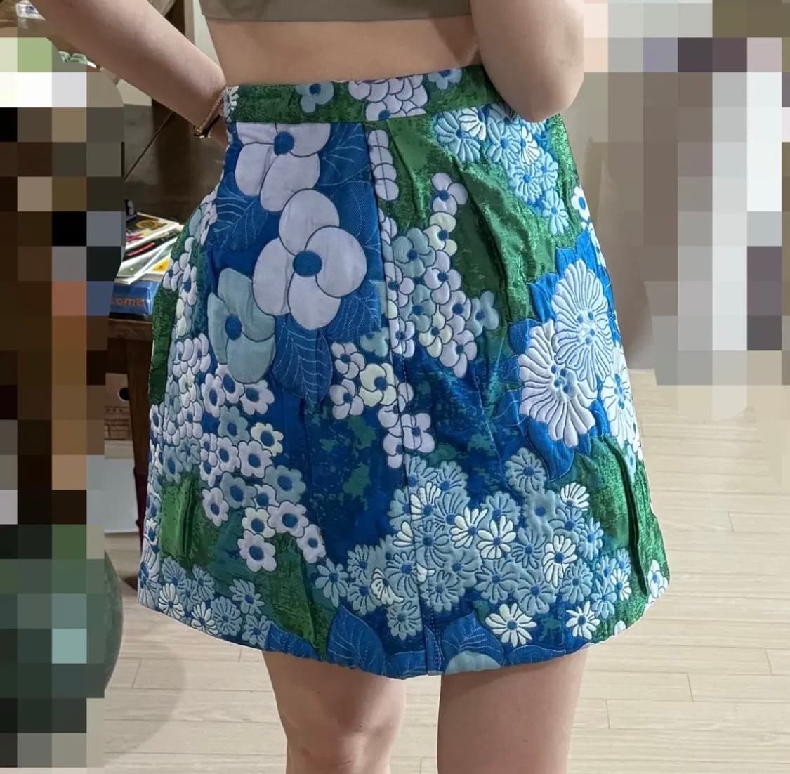 55반 마른66 신품 까르뱅 정가140 런웨이패션쇼 미니스커트 치마 마쥬 상품이미지3