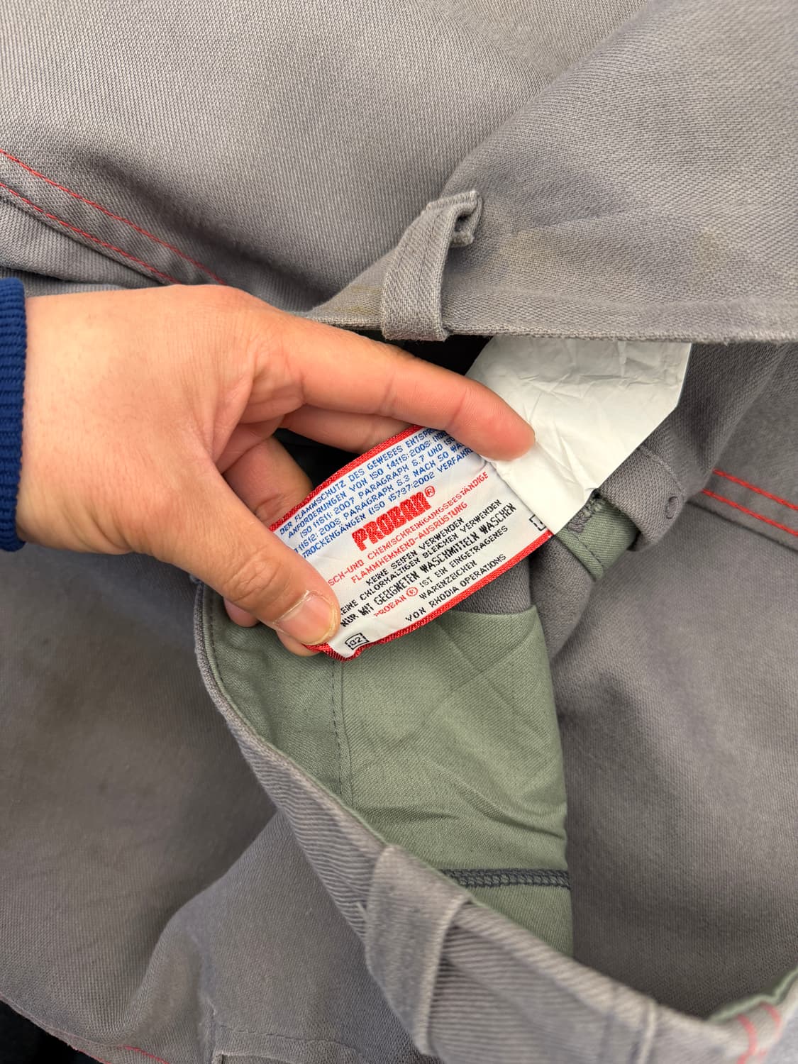 OLD EURO GREY RED STITCH 빈티지 프렌치워크팬츠 상품이미지8