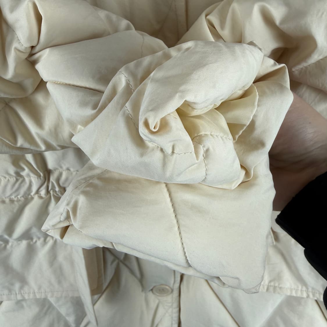 (무료배송)F) BIND 다이아몬드 퀄팅 패딩 자켓 아이보리 상품이미지3