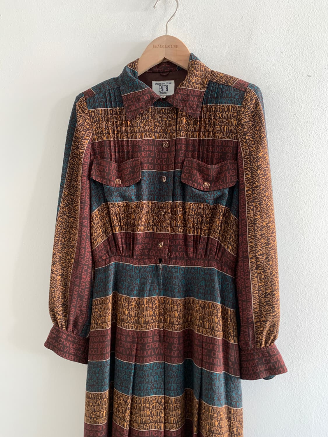 Baroque antique shirts pocket dress 상품이미지2