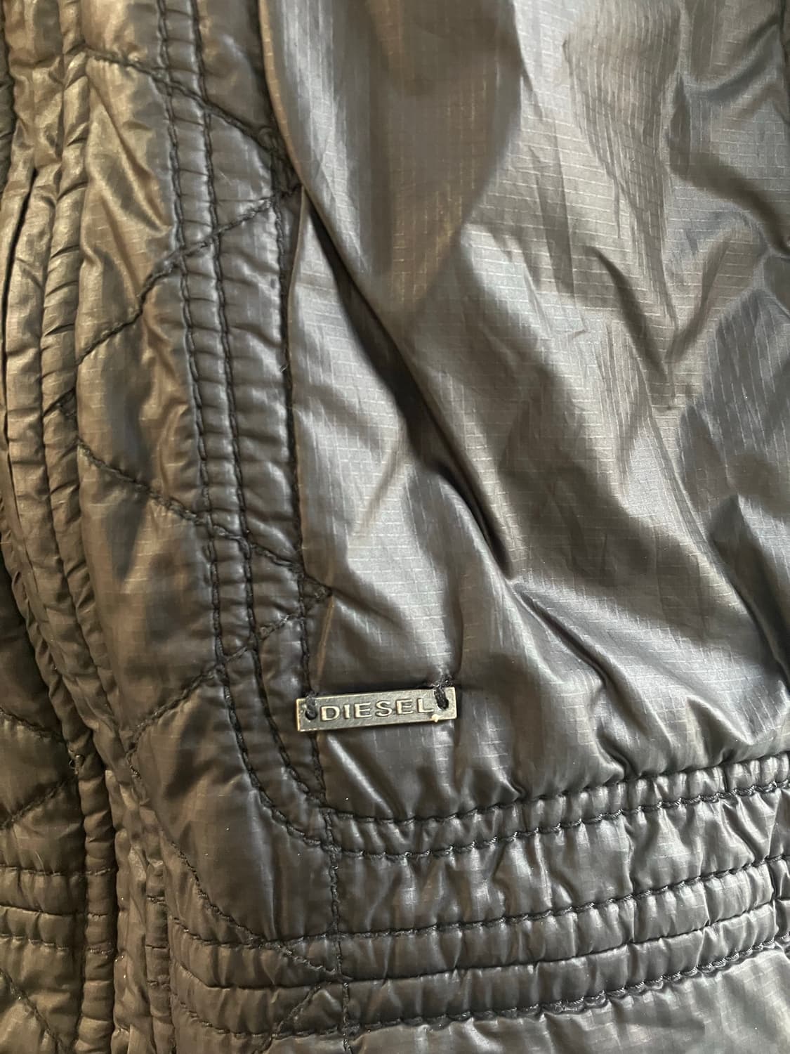 Diesel 블랙 퀼팅 자켓 M 상품이미지5