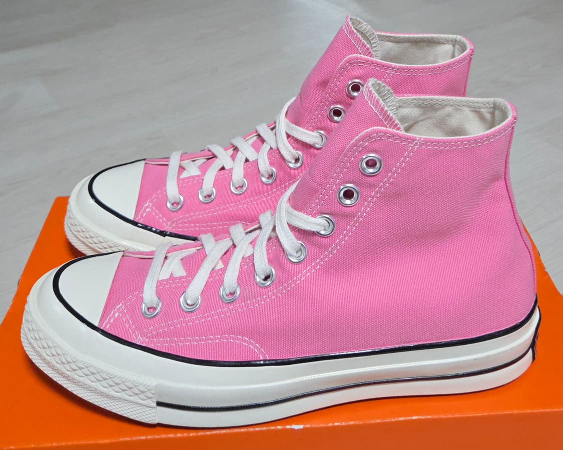 컨버스 척70 하이 빈티지 캔버스 핑크 상품이미지2