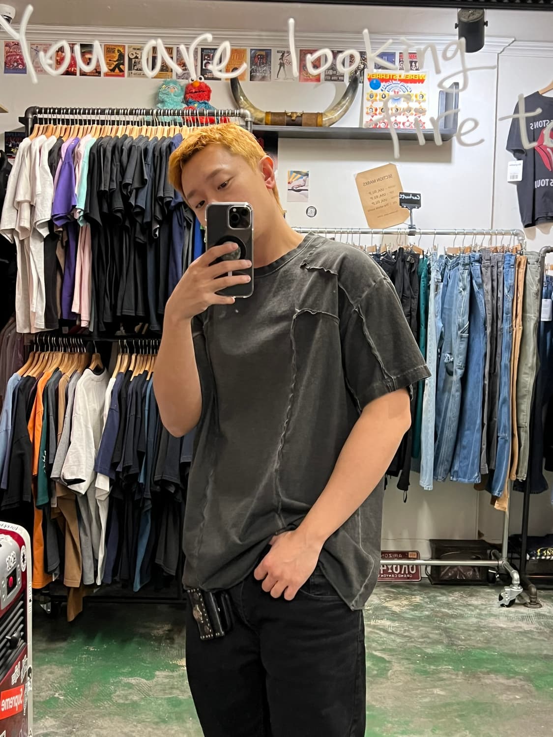 로얄플래시 FR13NDS 프렌즈 피그먼트 워싱 반팔 티셔츠 상품이미지3