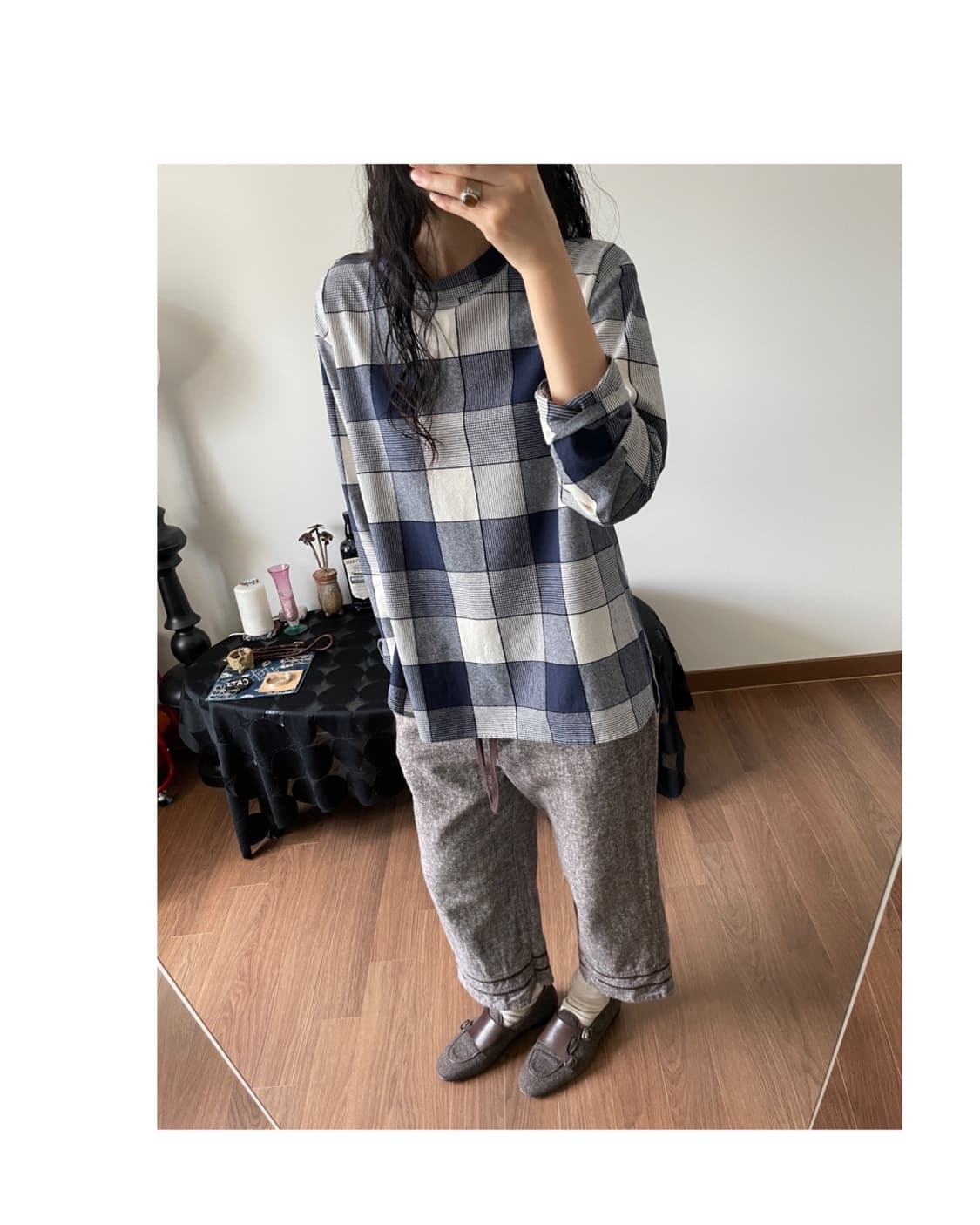 pullover check patterned blouse 상품이미지6