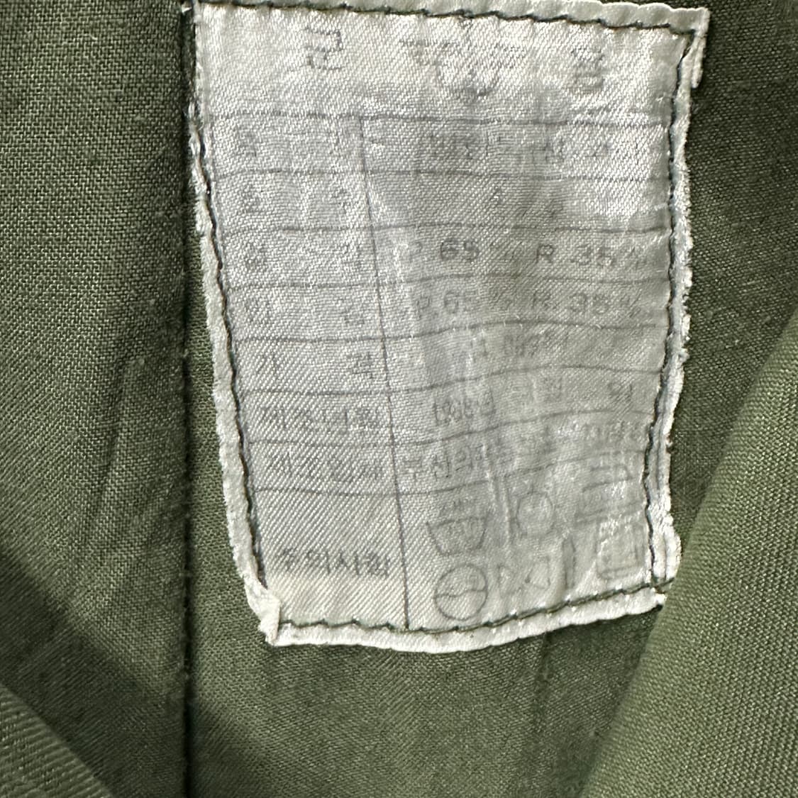 80년대 국군 구형 민무늬 야상 자켓 상품이미지5