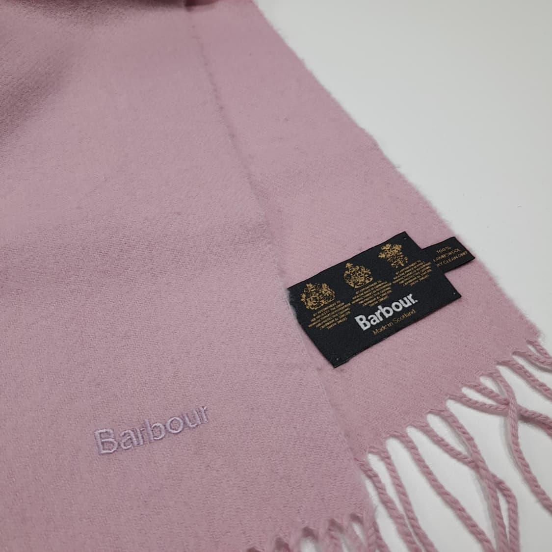 MX649 바버 90s 스코틀랜드판 램스울 더스티핑크 머플러 목도리 상품이미지4