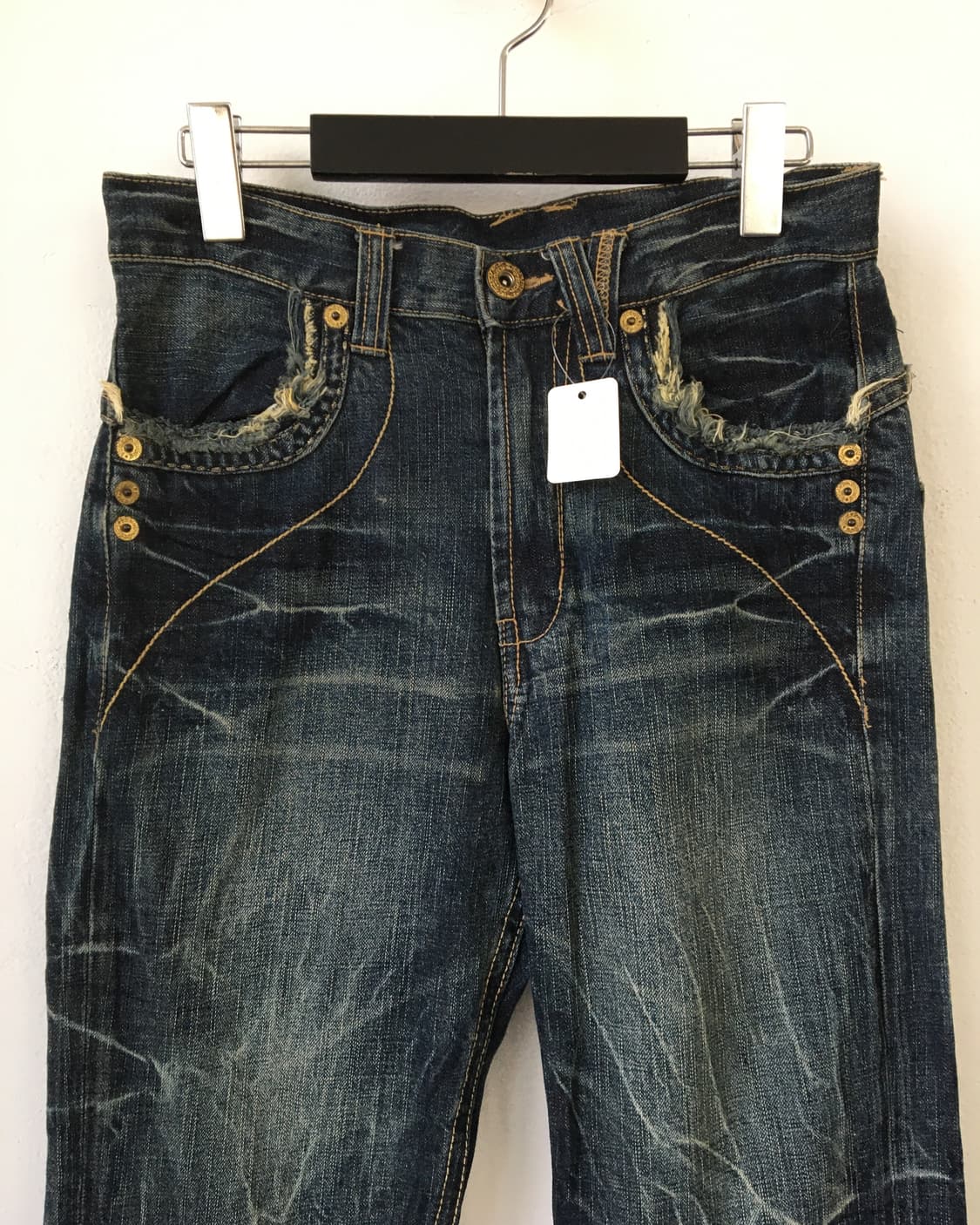 Back stud point washing denim pants 상품이미지5