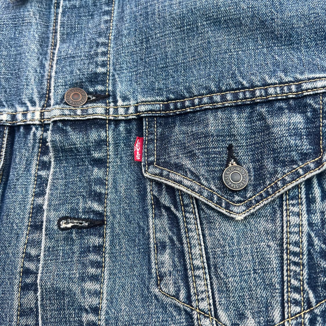    90년대 일본에서 생산된 리바이스 71557 빅E 3세대 트러커 데 상품이미지4