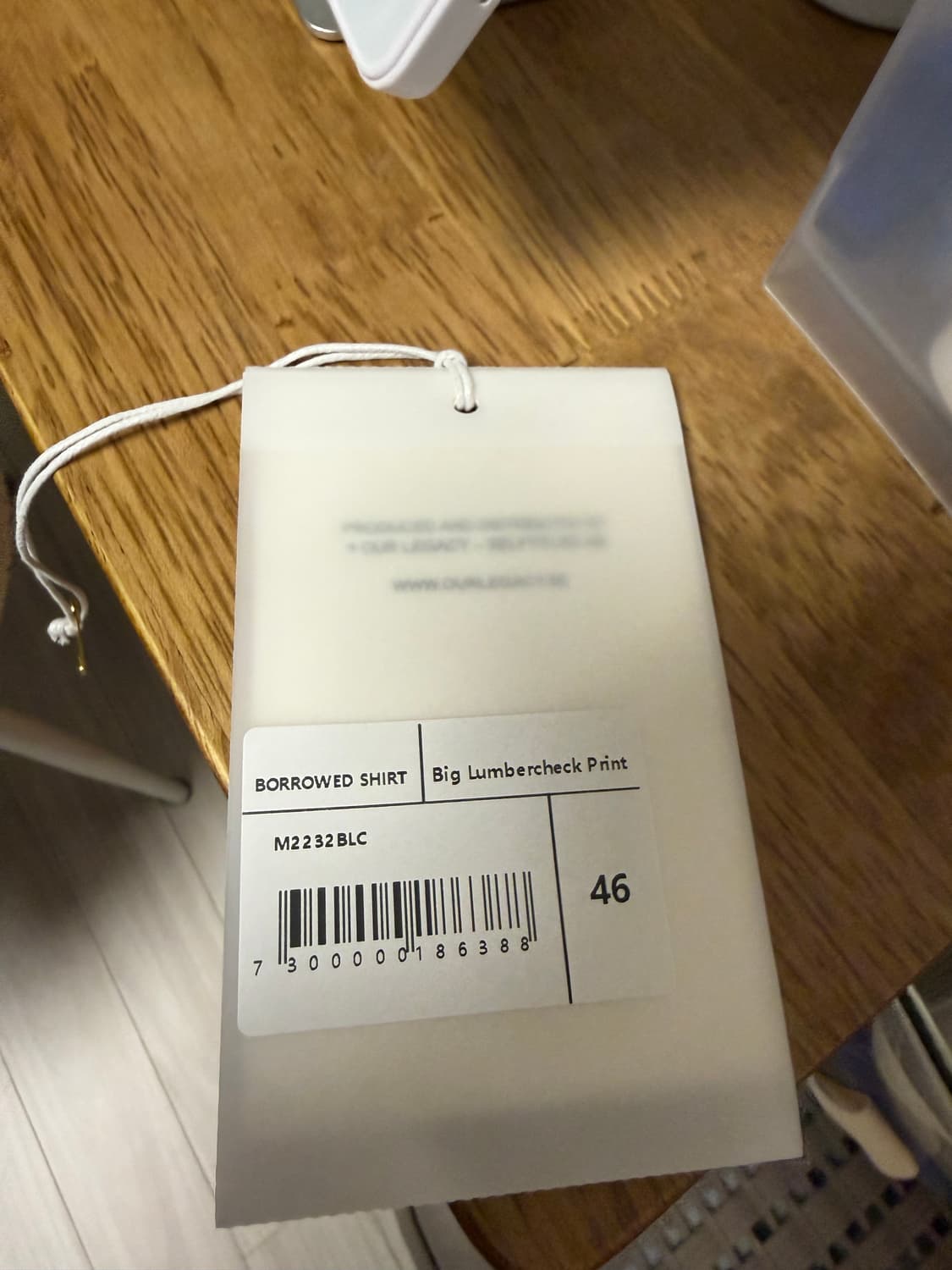 아워레가시 빅럼버체크 셔츠 46사이즈 상품이미지3